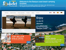 Tablet Screenshot of camping-soubelet-ocean.com